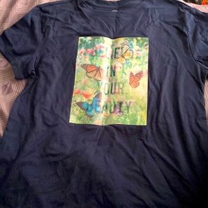 This is a Wonder nation brand shirt.  size XX/L/2XG (18). color is navy blue.